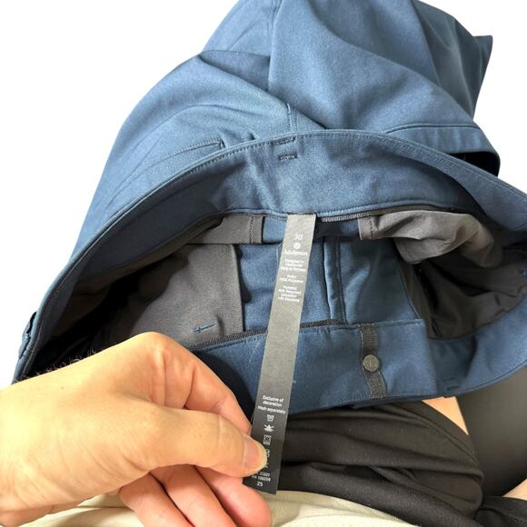 Lululemon Commission Pant Slim Warpstreme Travel Commute Mach Blue Size 30 - Picture 9 of 9